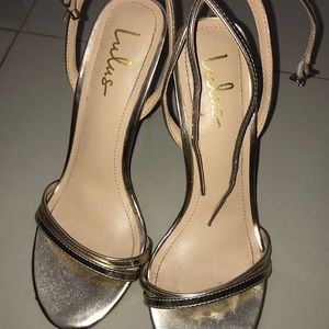 Lulus Gold Strappy Sandals